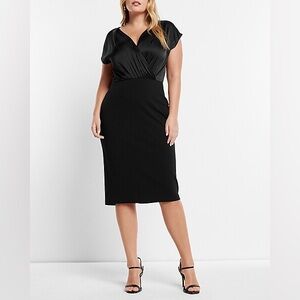 Express Elegant Black Midi Dress